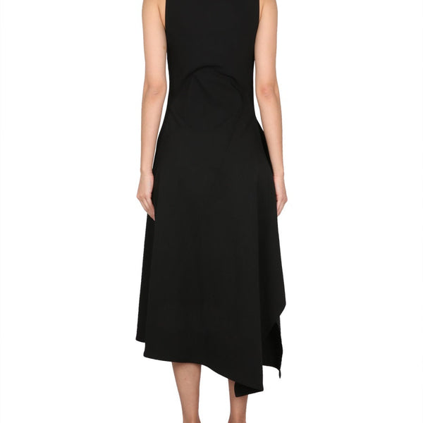Bottega Veneta Dresses? Bottega Veneta Women Asymmetrical Midi Dress Elegant Designer Evening Dress