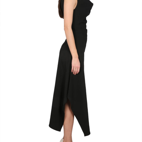 Bottega Veneta Dresses? Bottega Veneta Women Asymmetrical Midi Dress Elegant Designer Evening Dress