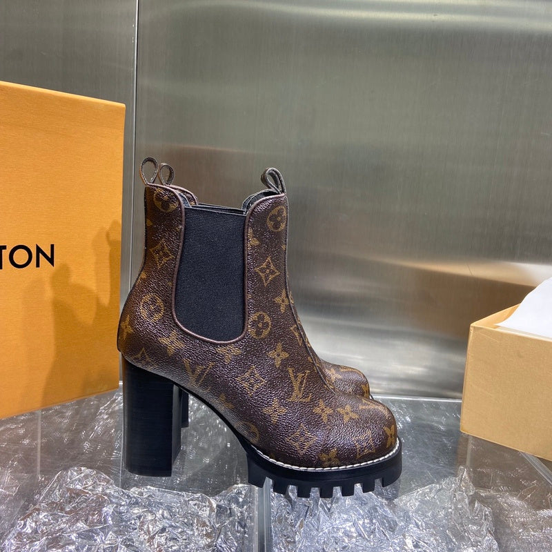 Louis Vuitton Beige Block Heel Pumps - Detail Shot of Craftsmanship