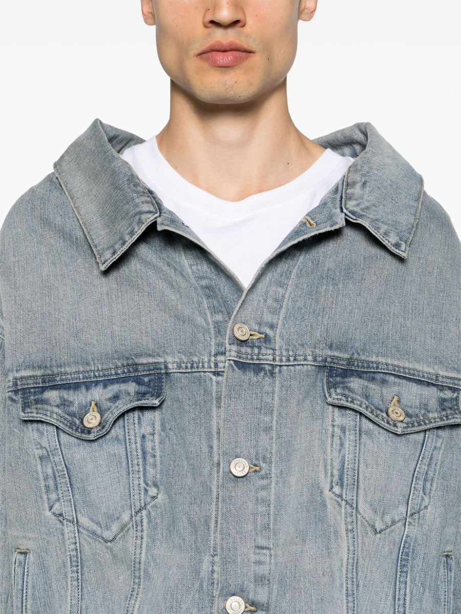 Balenciaga Jackets? BALENCIAGA Off Shoulder Denim Jacket Luxury Designer Outerwear Jacket