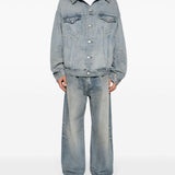 Close-up of Balenciaga outerwear hardware and fine stitching