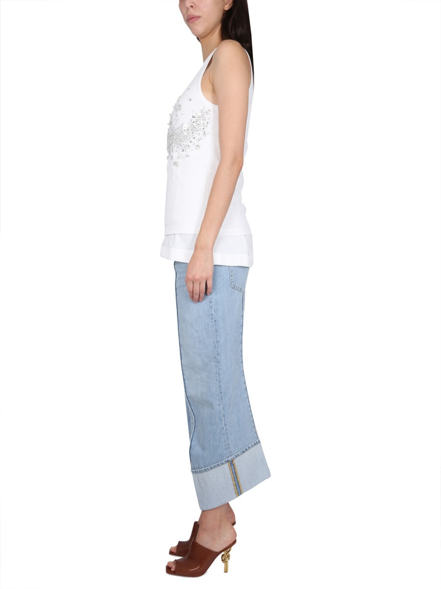 Bottega Veneta Jeans? Bottega Veneta Women Curved Line Jeans Classic Everyday Designer Jeans