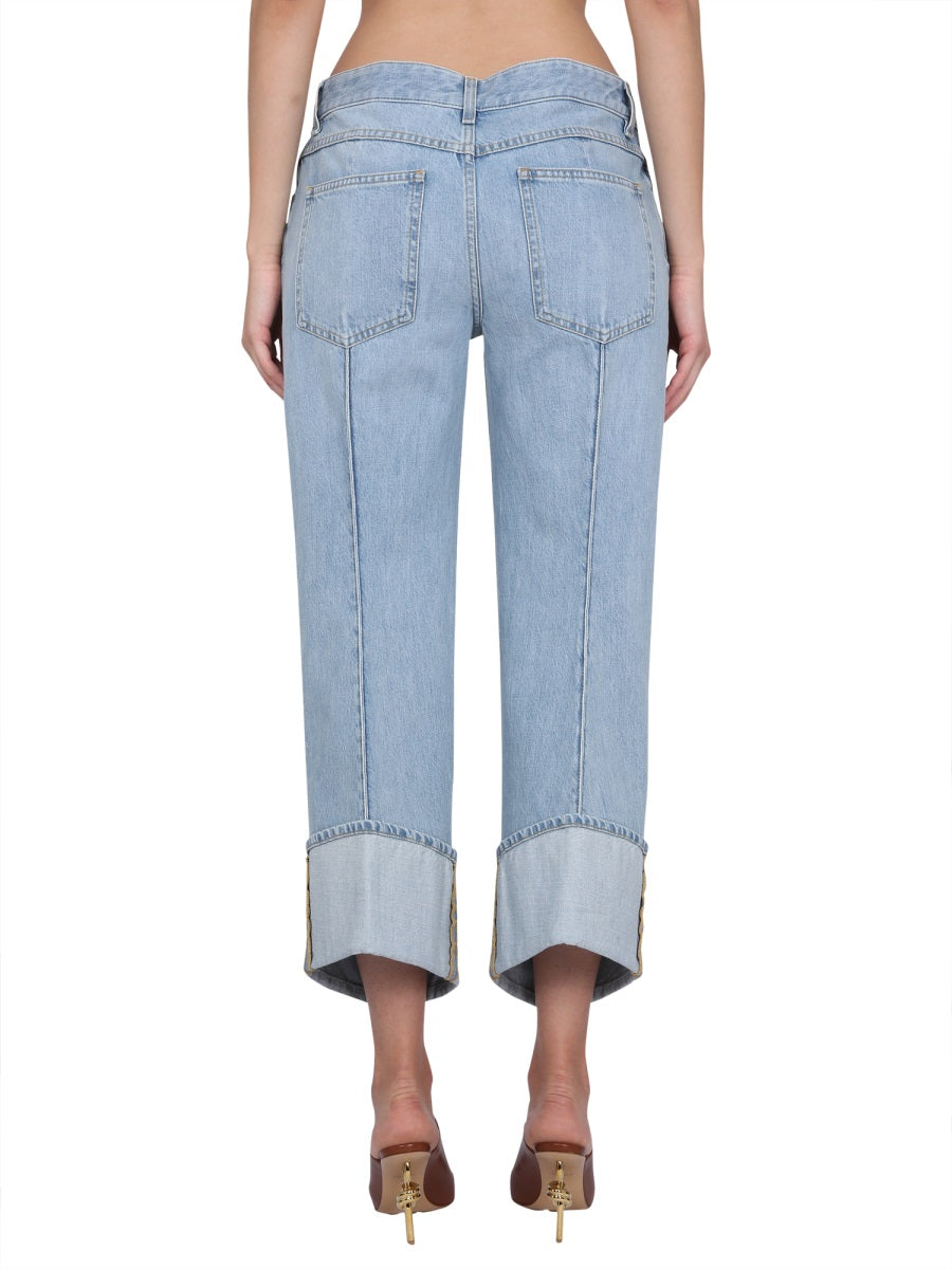 Bottega Veneta Jeans? Bottega Veneta Women Curved Line Jeans Classic Everyday Designer Jeans