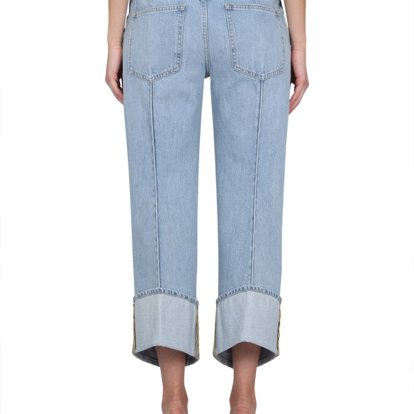 Bottega Veneta Jeans? Bottega Veneta Women Curved Line Jeans Classic Everyday Designer Jeans