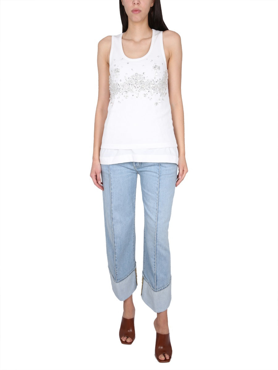 Bottega Veneta Tops? Bottega Veneta Women Jersey Top Premium Designer Casual Top