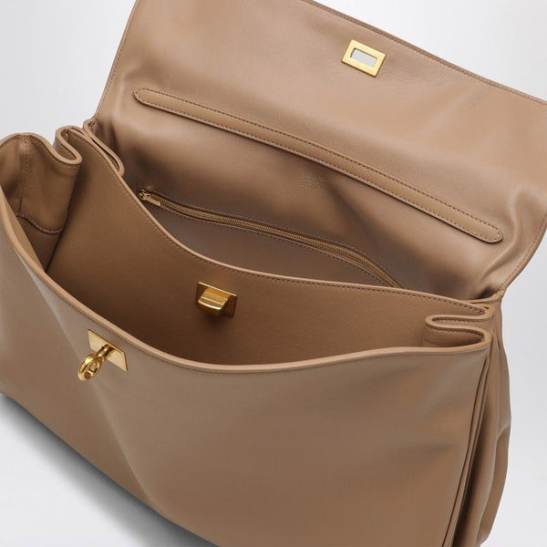 Close-up of Balenciaga shoulder bags hardware and fine stitching