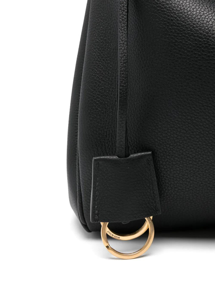 Close-up of Balenciaga handbags hardware and fine stitching