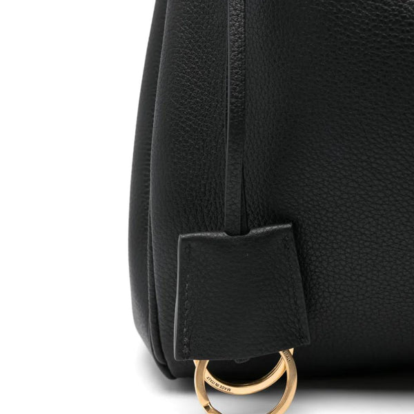 Close-up of Balenciaga handbags hardware and fine stitching
