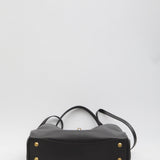 Close-up of Balenciaga handbags hardware and fine stitching