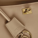 Close-up of Balenciaga handbags hardware and fine stitching