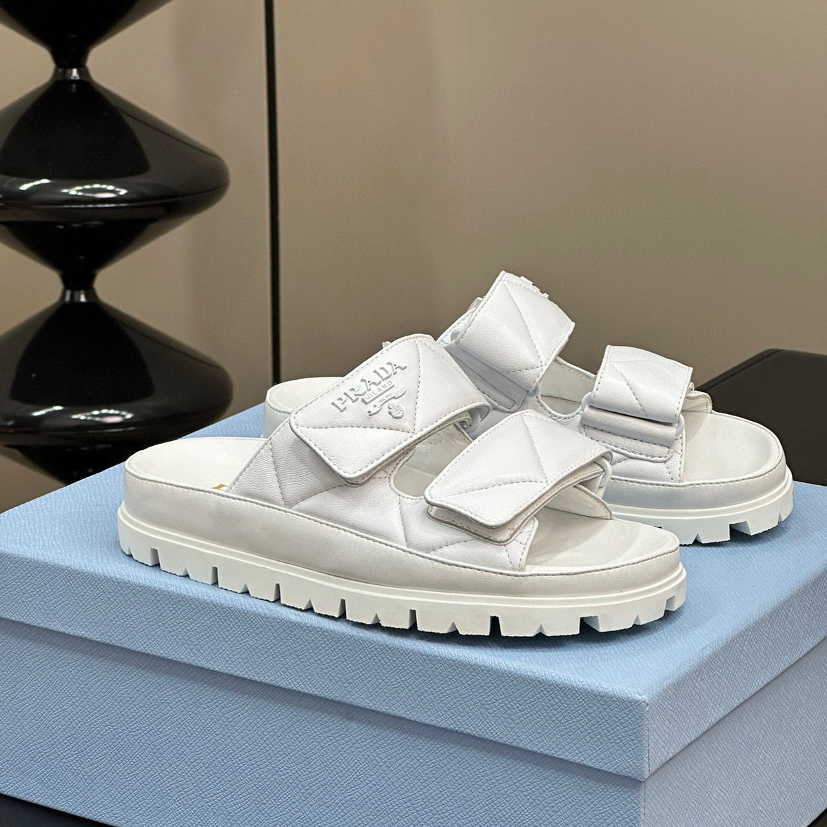 Shoes- Pd Nappa Leather Slides Luxury Lifestyle Designer Footwear