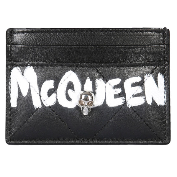 Alexander McQueen Wallets? Alexander Mcqueen Women Card Holder "Skull" Premium Leather Designer Wallet