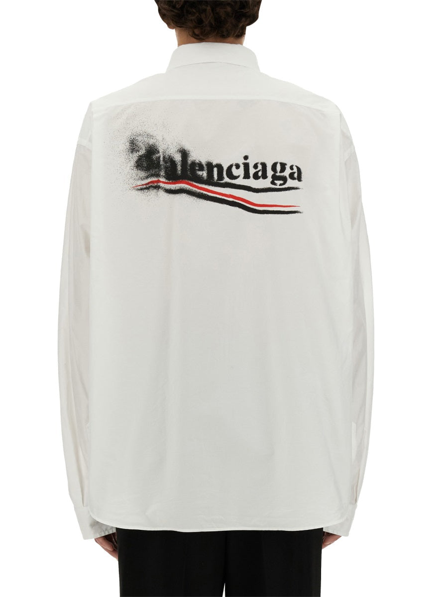 Balenciaga Tops? BALENCIAGA Large Fit Cotton Shirt for Men Premium Designer Casual Top