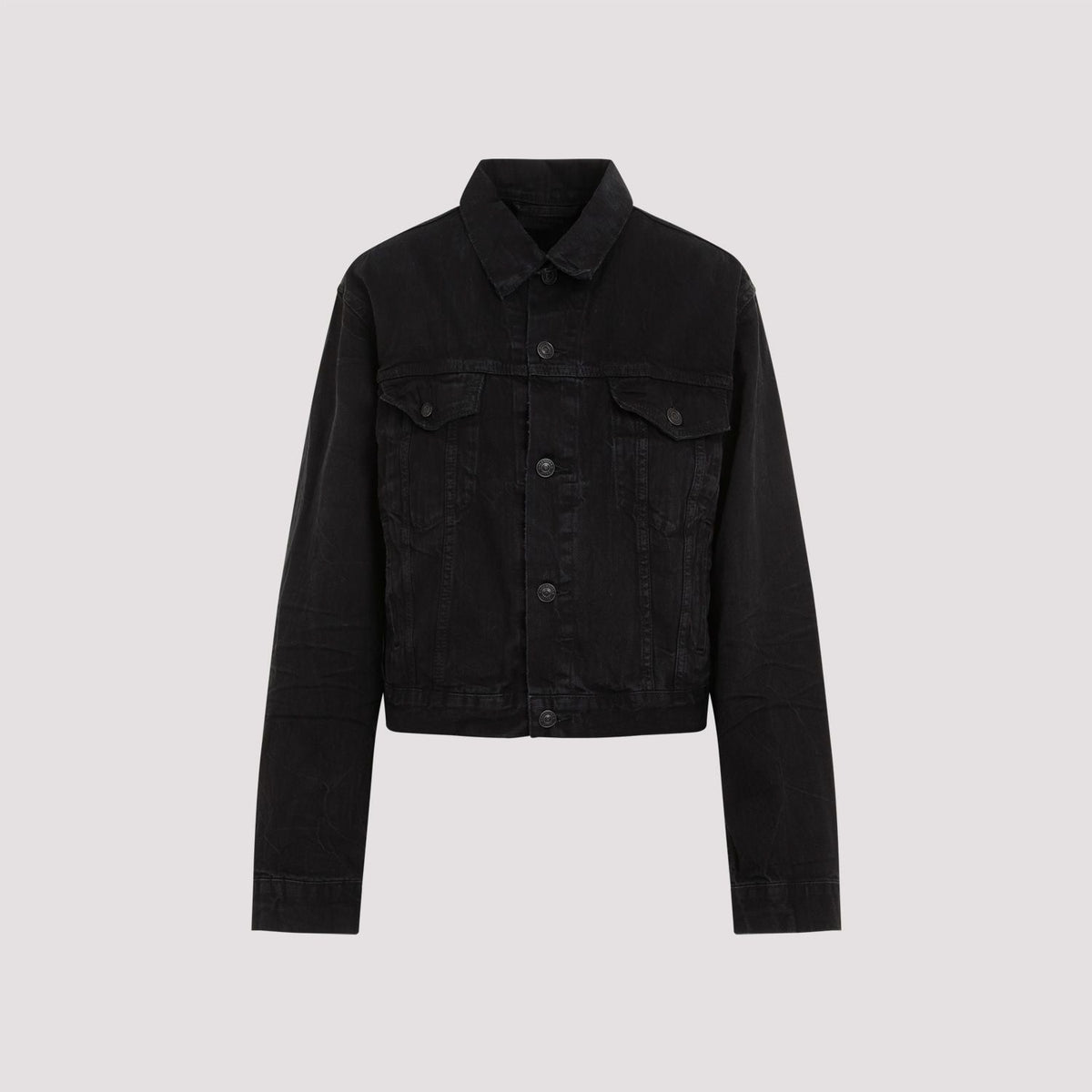 Balenciaga Jackets- BALENCIAGA Faded Mini Denim Jacket Stylish Everyday Designer Outerwear