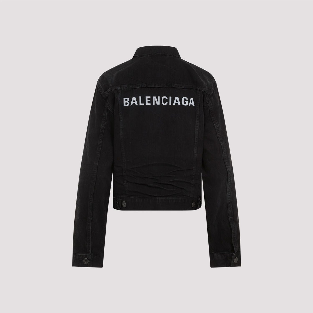 Balenciaga Jackets- BALENCIAGA Faded Mini Denim Jacket Stylish Everyday Designer Outerwear