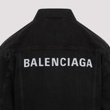 Close-up of Balenciaga outerwear hardware and fine stitching