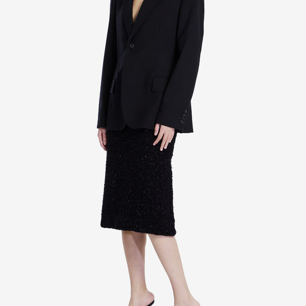 Balenciaga premium outerwear detail and craftsmanship close-up
