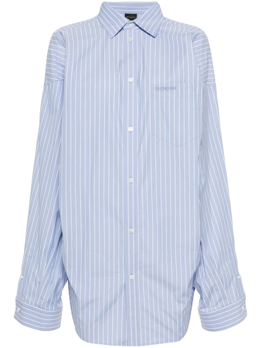 Balenciaga Tops? BALENCIAGA Striped Cotton Shirt for Women Elegant Everyday Designer Top