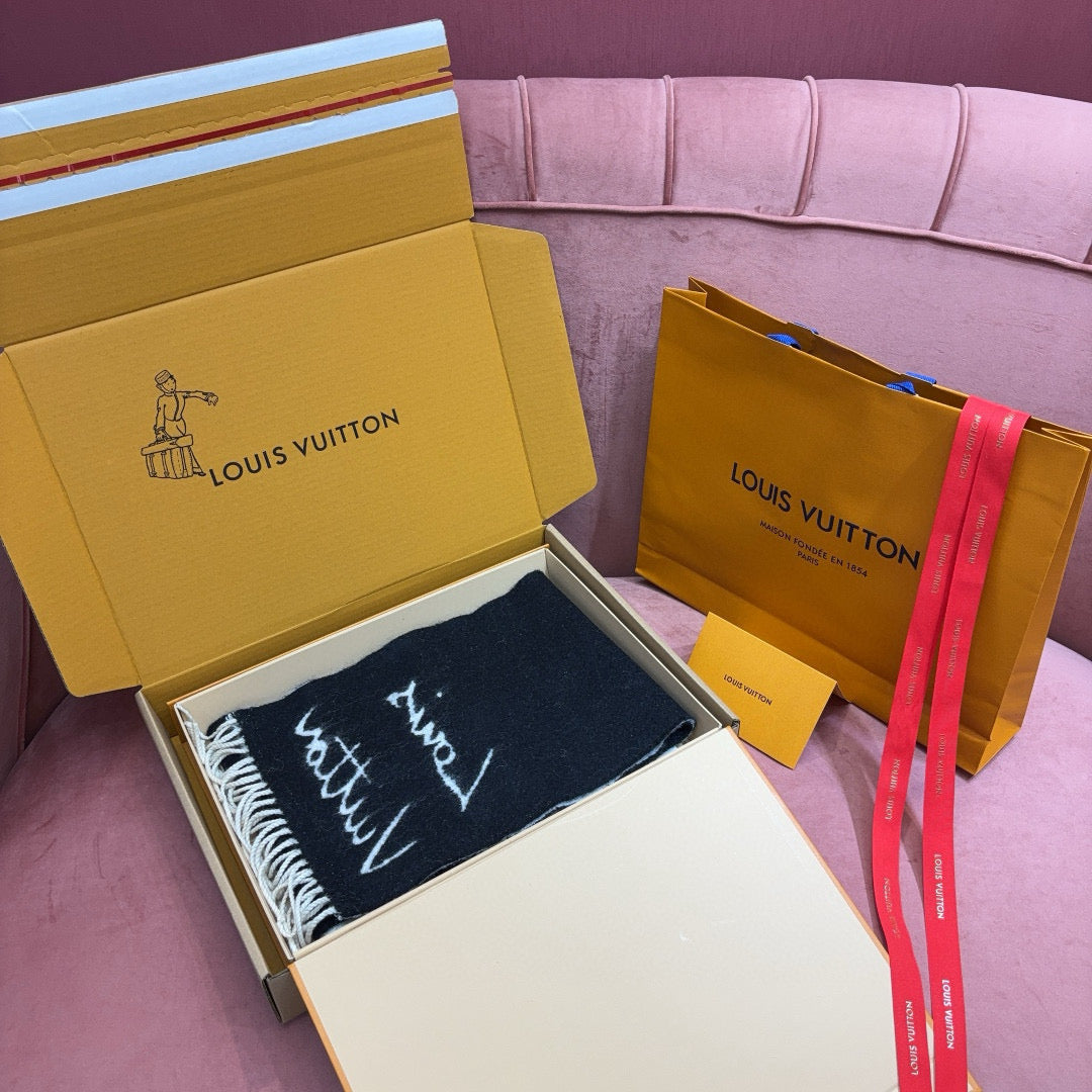 Louis Vuitton Scarves- Louis Vuitton Lou Scarf Luxury Designer Silk Scarf