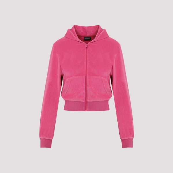 Balenciaga Jackets? BALENCIAGA Chenille Sweatshirt Mini Jacket for Women Premium Casual Designer Jacket