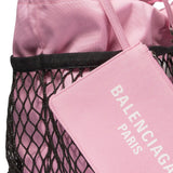 Close-up of Balenciaga totes hardware and fine stitching
