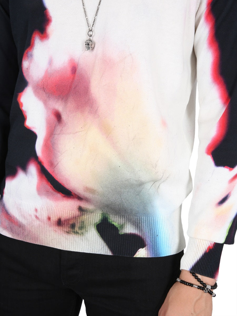 Alexander McQueen Accessories? Alexander Mcqueen Men Jersey With Solarised Flower Print Luxury Designer Fashion Accessory
