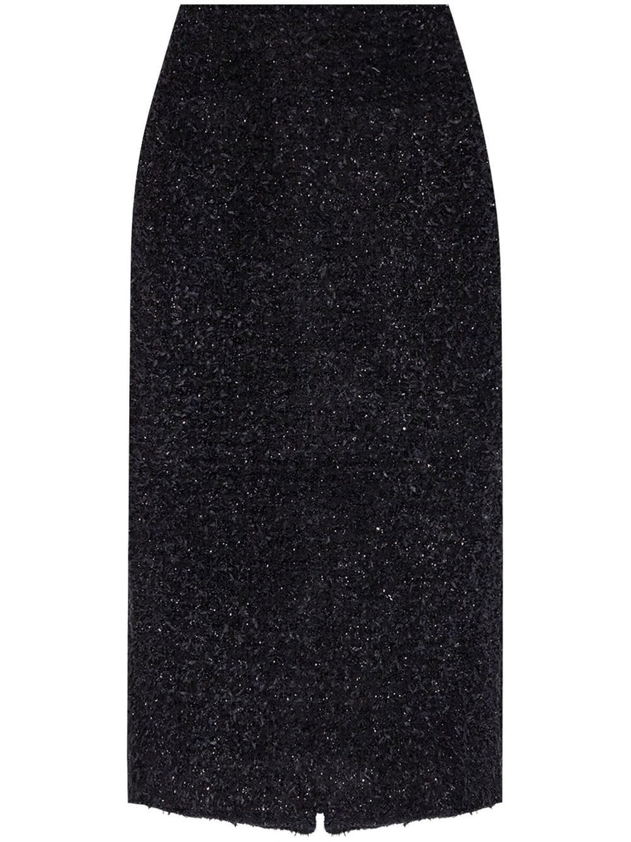 Balenciaga Skirts? BALENCIAGA Chic Tweed Midi Skirt for Women - SS25 Collection Chic Everyday Designer Skirt