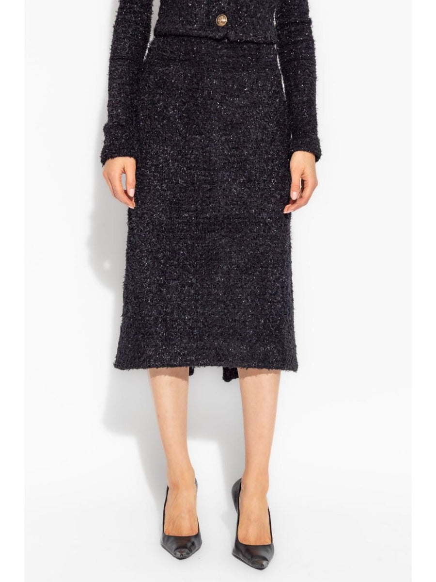 Balenciaga Skirts- BALENCIAGA Chic Tweed Midi Skirt for Women - SS25 Collection Chic Everyday Designer Skirt