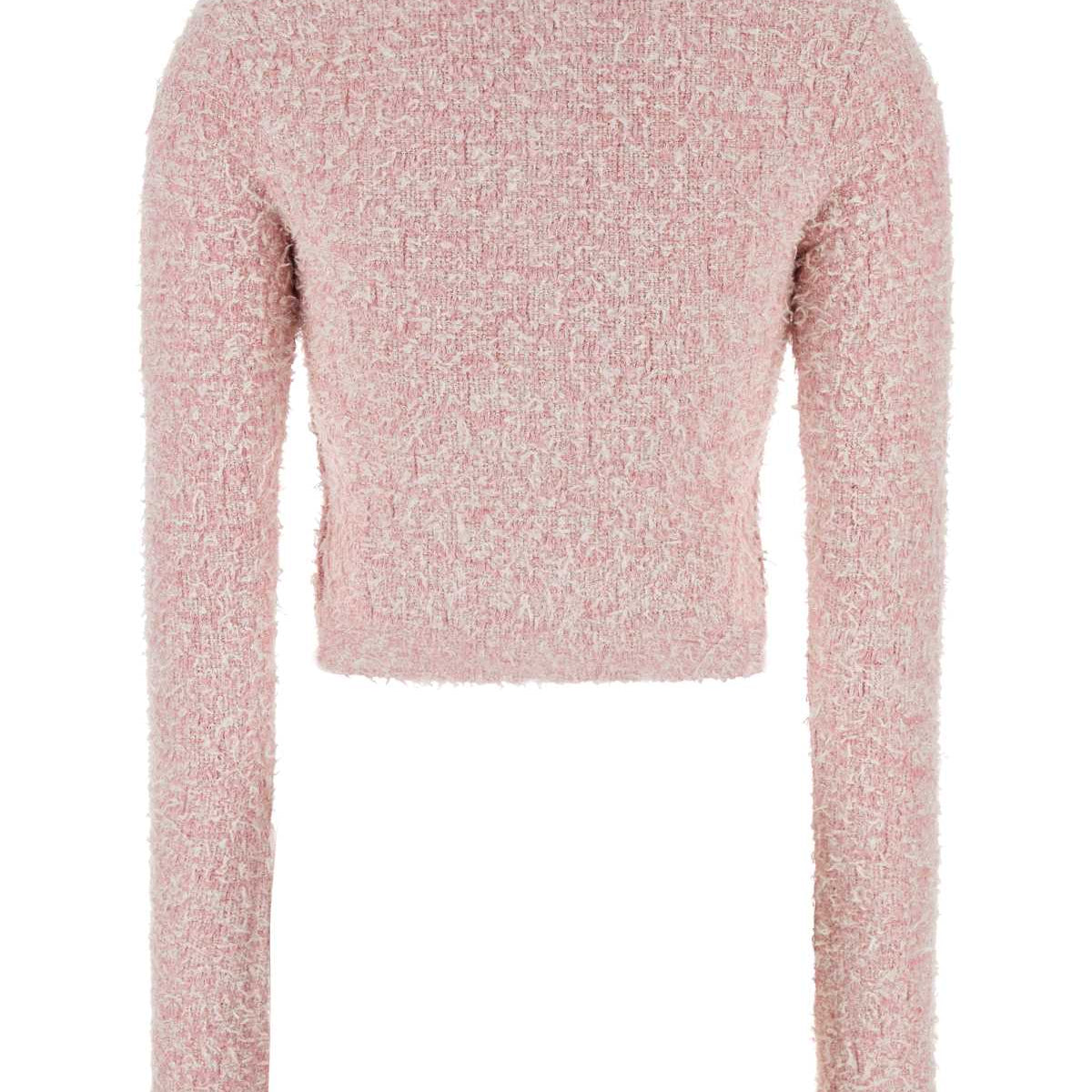 Balenciaga Sweaters? BALENCIAGA Mini Cropped Tweed Cardigan Luxury Designer Knit Sweater