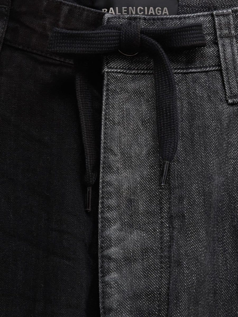 Balenciaga Pants- BALENCIAGA Asymmetric Hem Adjustable Waist Strap Pants Premium Designer Casual Trousers