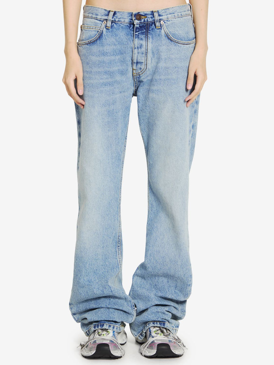 Balenciaga Jeans? BALENCIAGA Distressed Hem Women's Jeans Classic Everyday Designer Jeans