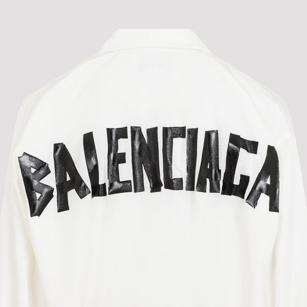 Close-up of Balenciaga outerwear hardware and fine stitching