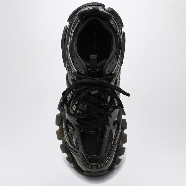 Close-up of Balenciaga sneakers hardware and fine stitching