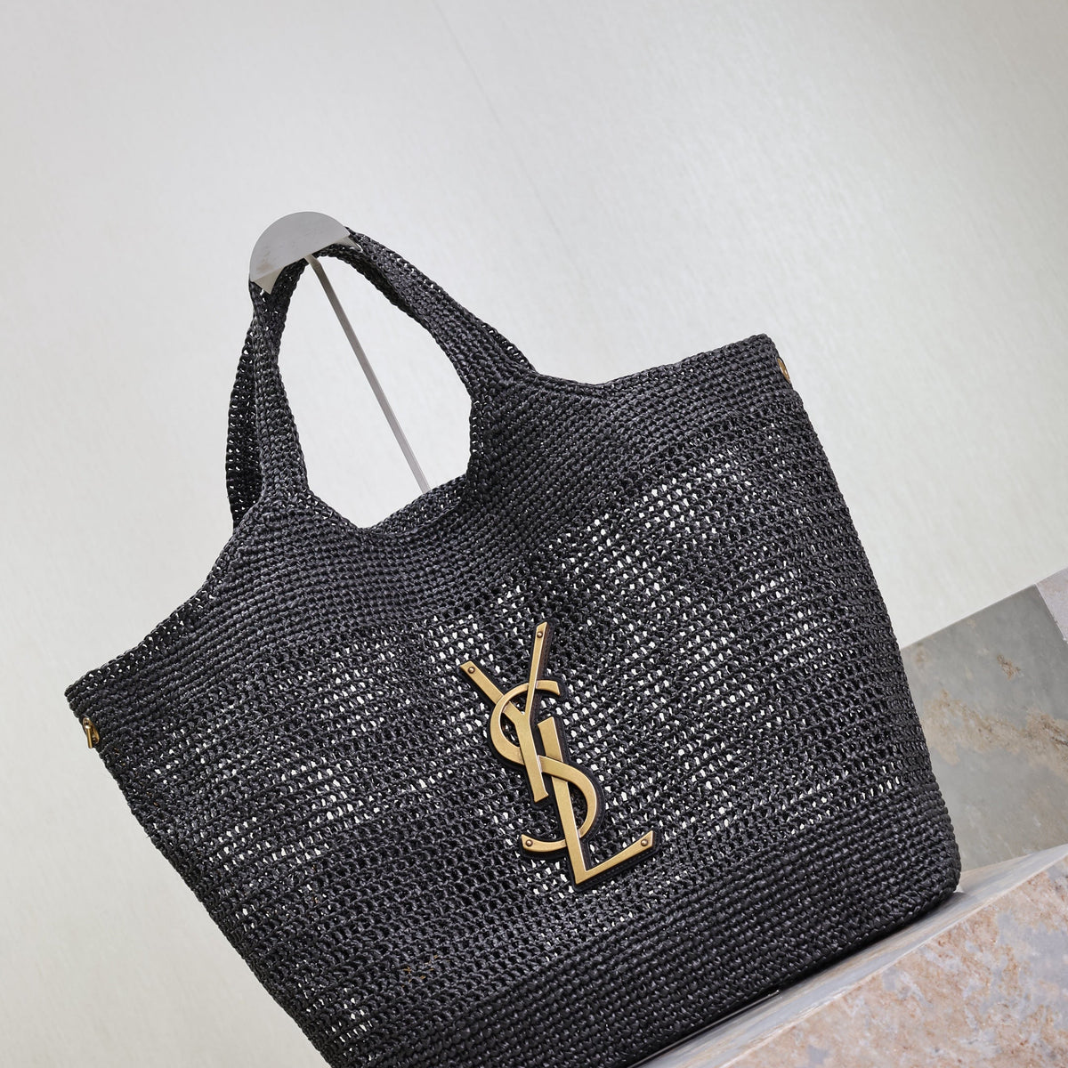 Saint Laurent Bags- Saint Laurent Icare In Raffia Bag Elegant Everyday Designer Handbag