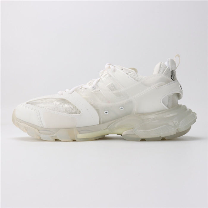 Balenciaga Beige Low-Top Sneakers - Heel Detail View