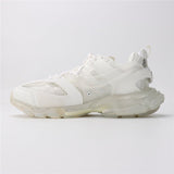 Balenciaga Beige Low-Top Sneakers - Heel Detail View