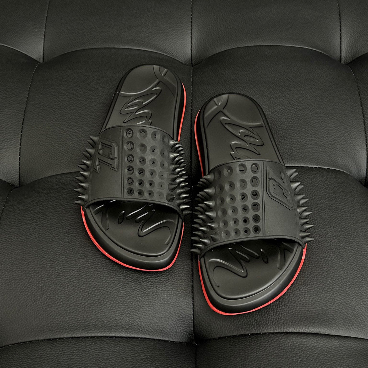 Shoes- Cl Spike Slides Premium Designer Casual Shoes