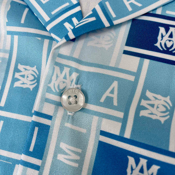 Close-up of Amiri t-shirt craftsmanship
