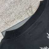 Close-up of Amiri hoodie craftsmanship