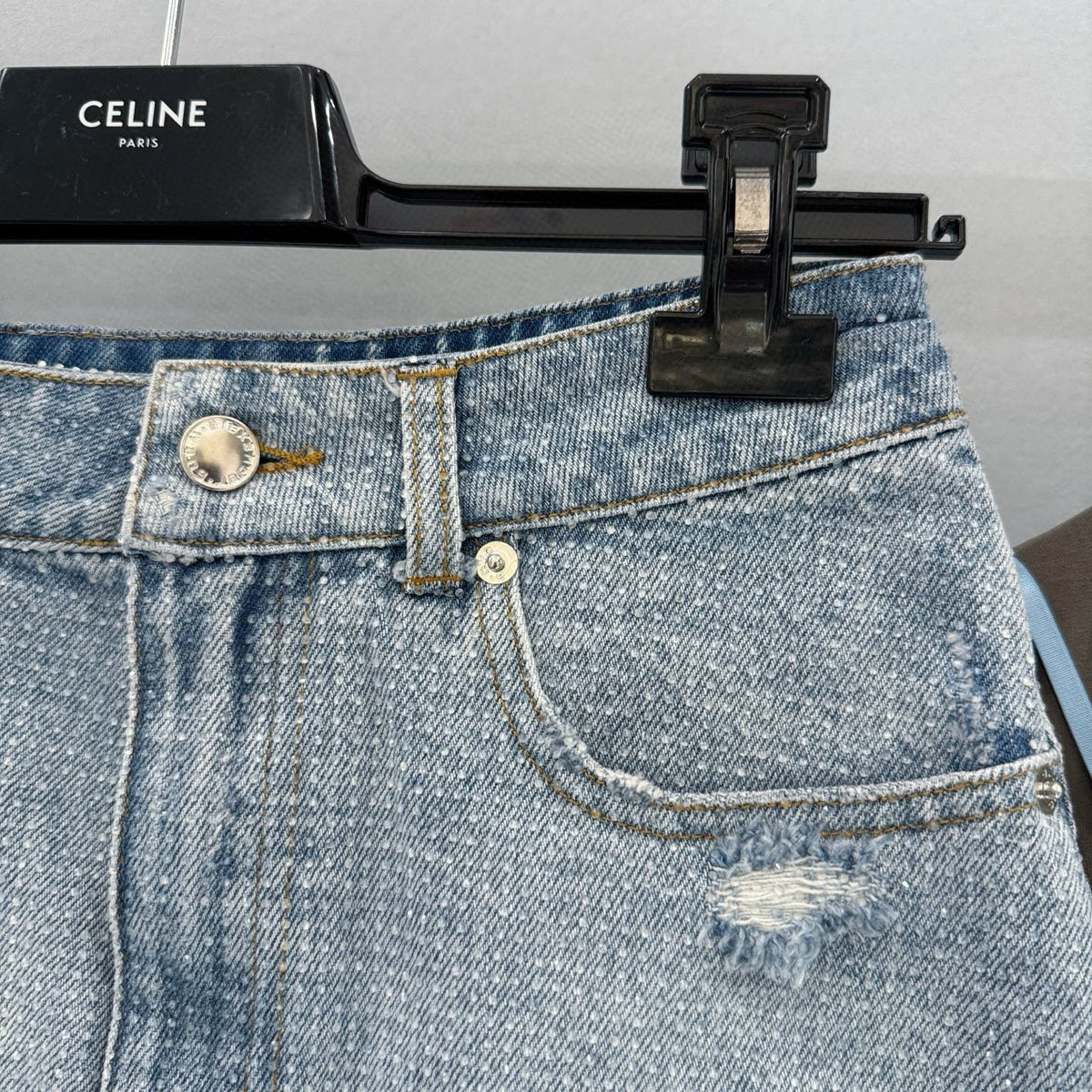 Alexander Wang Shorts detail shot – authentic designer craftsmanship