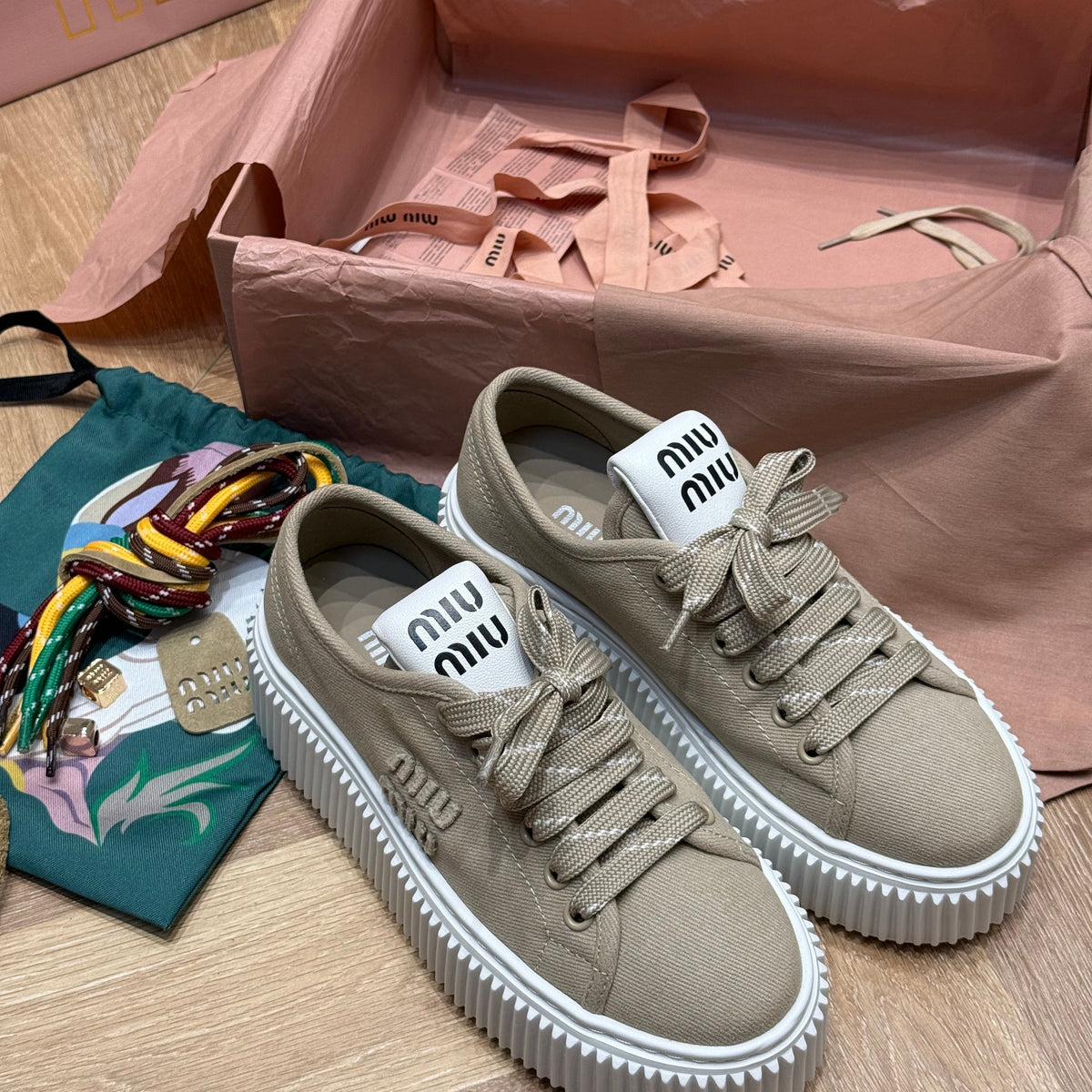 Shoes- Miu M Trainers Premium Designer Casual Shoes