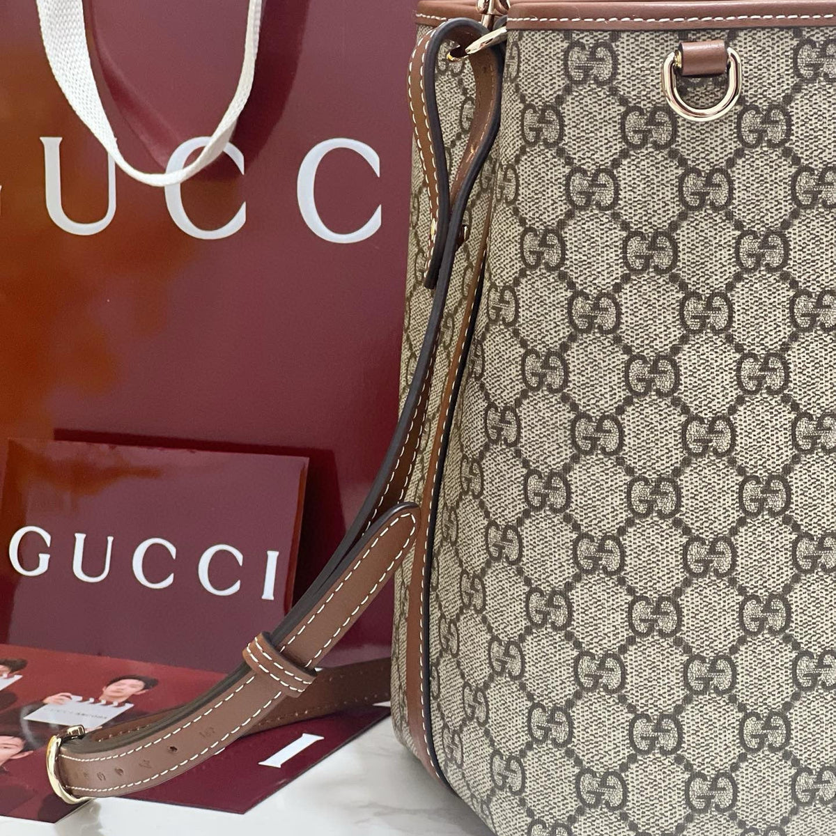 Gucci Bags- Gucci Emblem Small Shoulder Bag Premium Designer Shoulder Bag