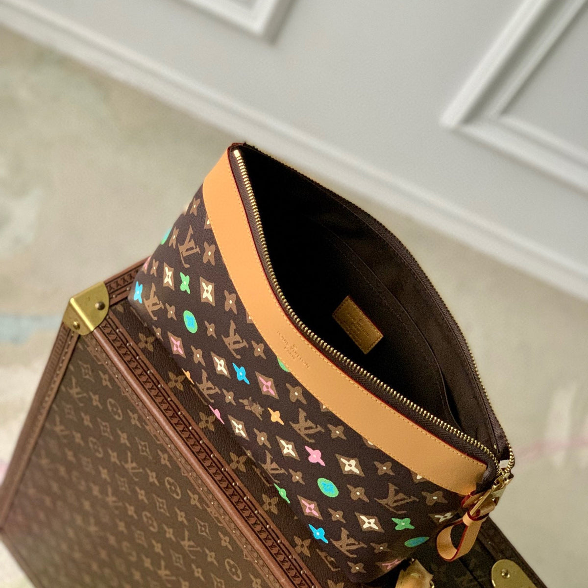 Louis Vuitton Bags- Louis Vuitton Lou Pochette Voyage Souple Pouch Elegant Everyday Designer Handbag