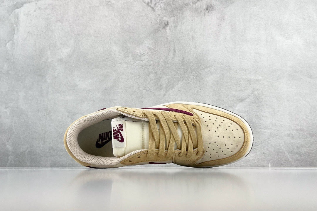 Jordan Shoes- Jordan Travis S x Jordan 1 Low Premium Designer Casual Shoes