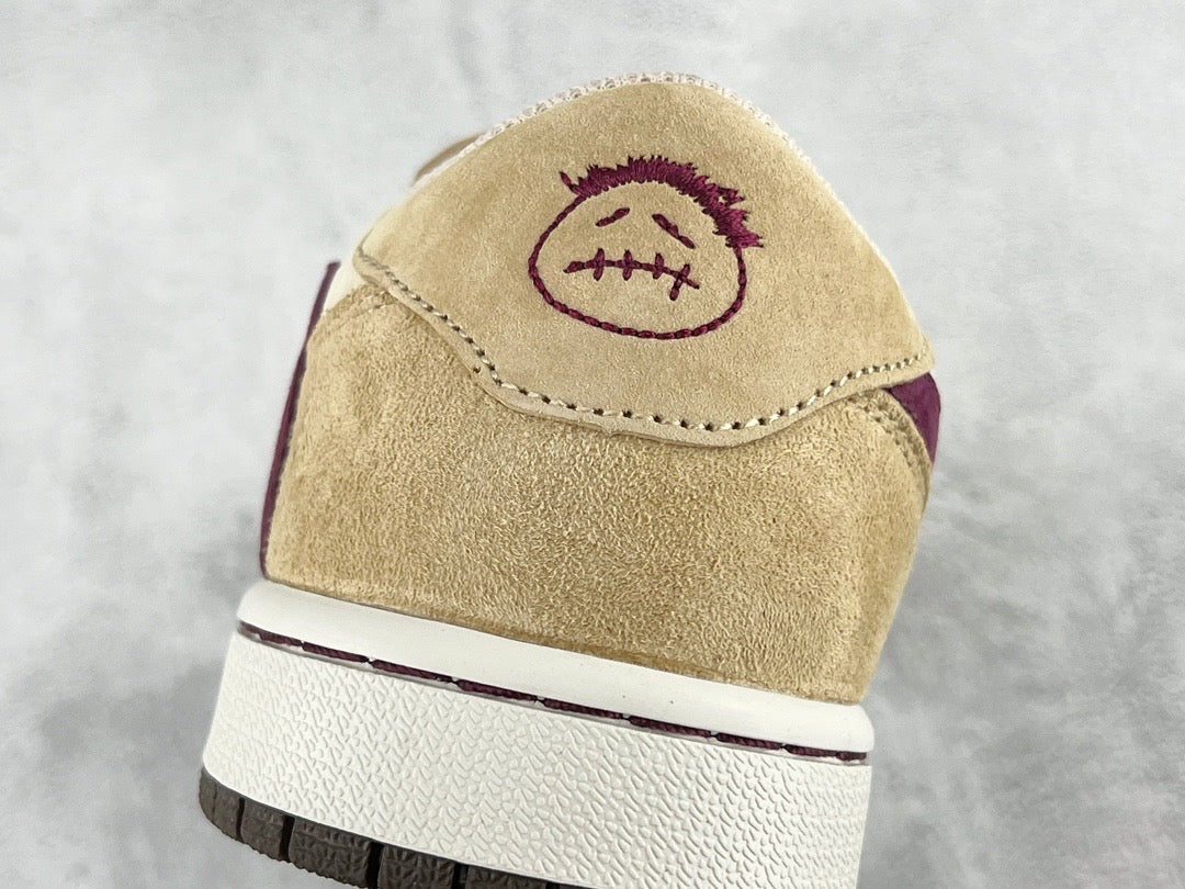 Jordan Shoes- Jordan Travis S x Jordan 1 Low Premium Designer Casual Shoes
