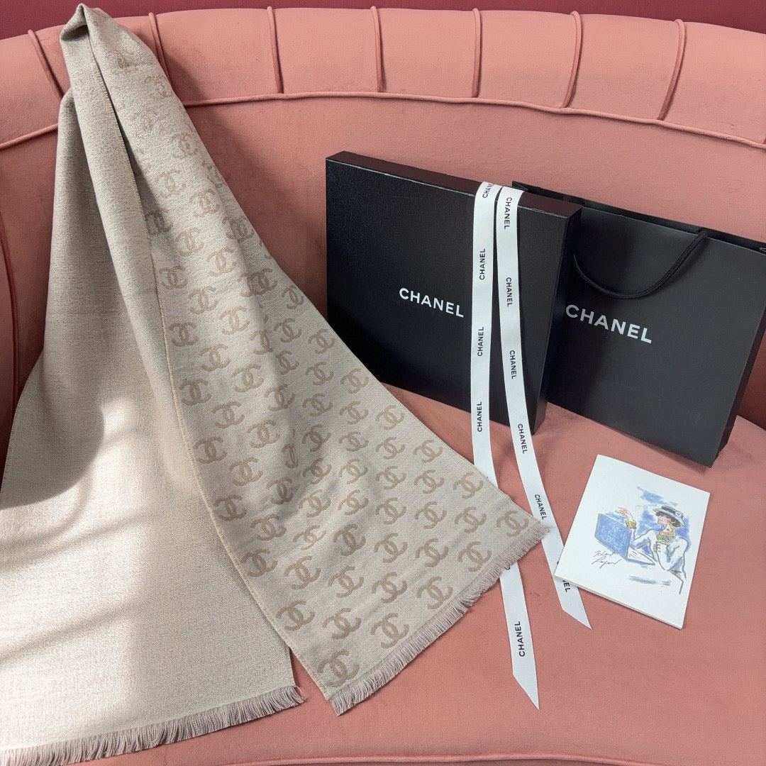 Chanel Scarves- Chanel Scarf Elegant Everyday Designer Scarf