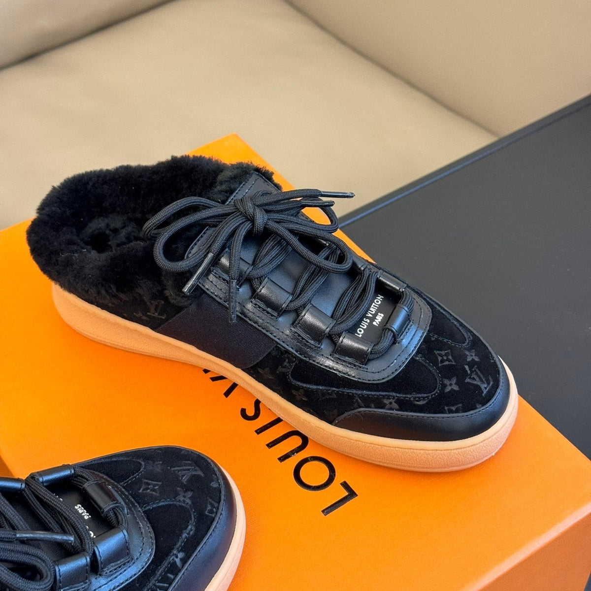 Louis Vuitton Shoes- Louis Vuitton Lou Open Back Sneakers Luxury Lifestyle Designer Footwear