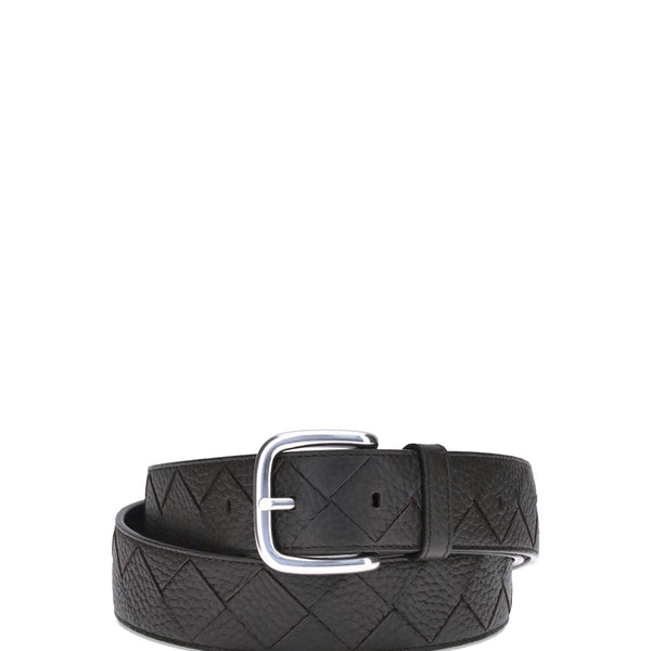 Bottega Veneta Belts? Bottega Veneta Men Intreccio Taurillon Belt Premium Leather Designer Belt