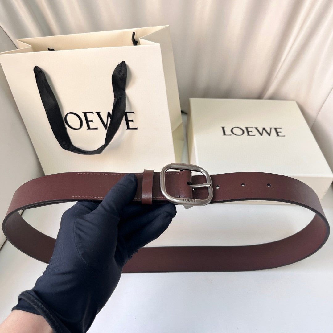 Belts- Loew Belt 3.5 Cm Premium Leather Designer Belt