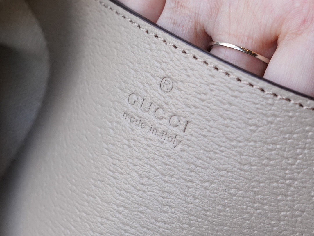 Detail shot of Gucci Fashion Item premium leather texture